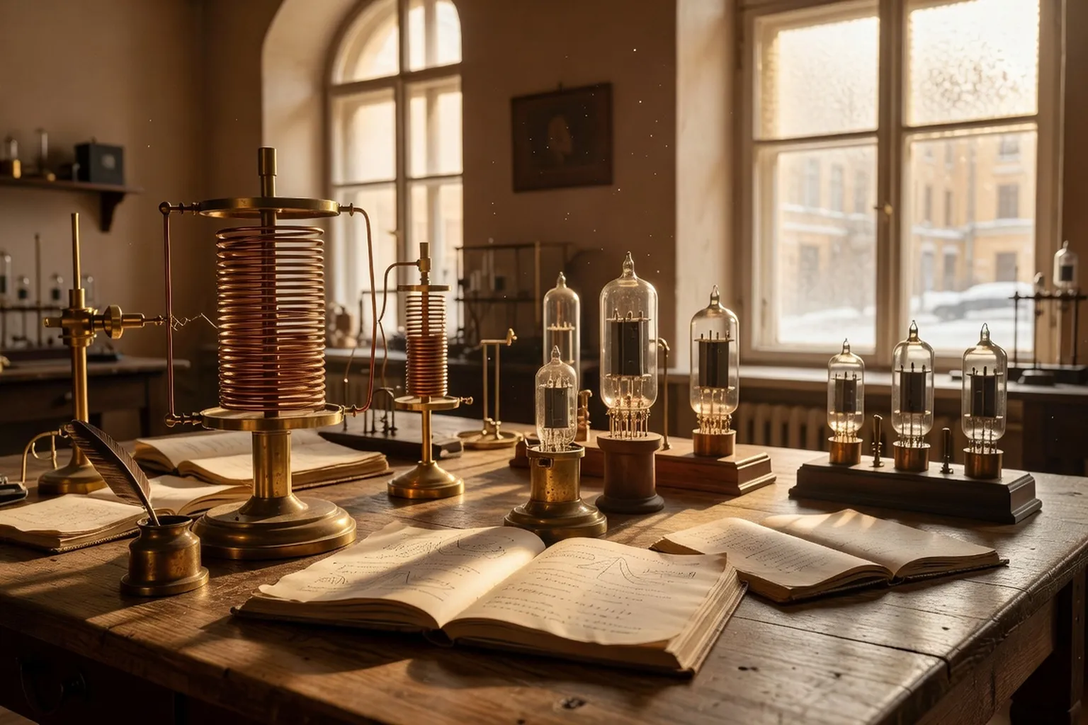 R&eacute;plique du r&eacute;cepteur d'ondes hertziennes invent&eacute; par Alexandre Popov en 1895