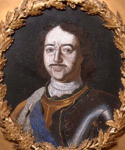 Portrait en mosaïque de Pierre le Grand, réalisé par Mikhaïl Lomonossov, conservé à la Kunstkamera
