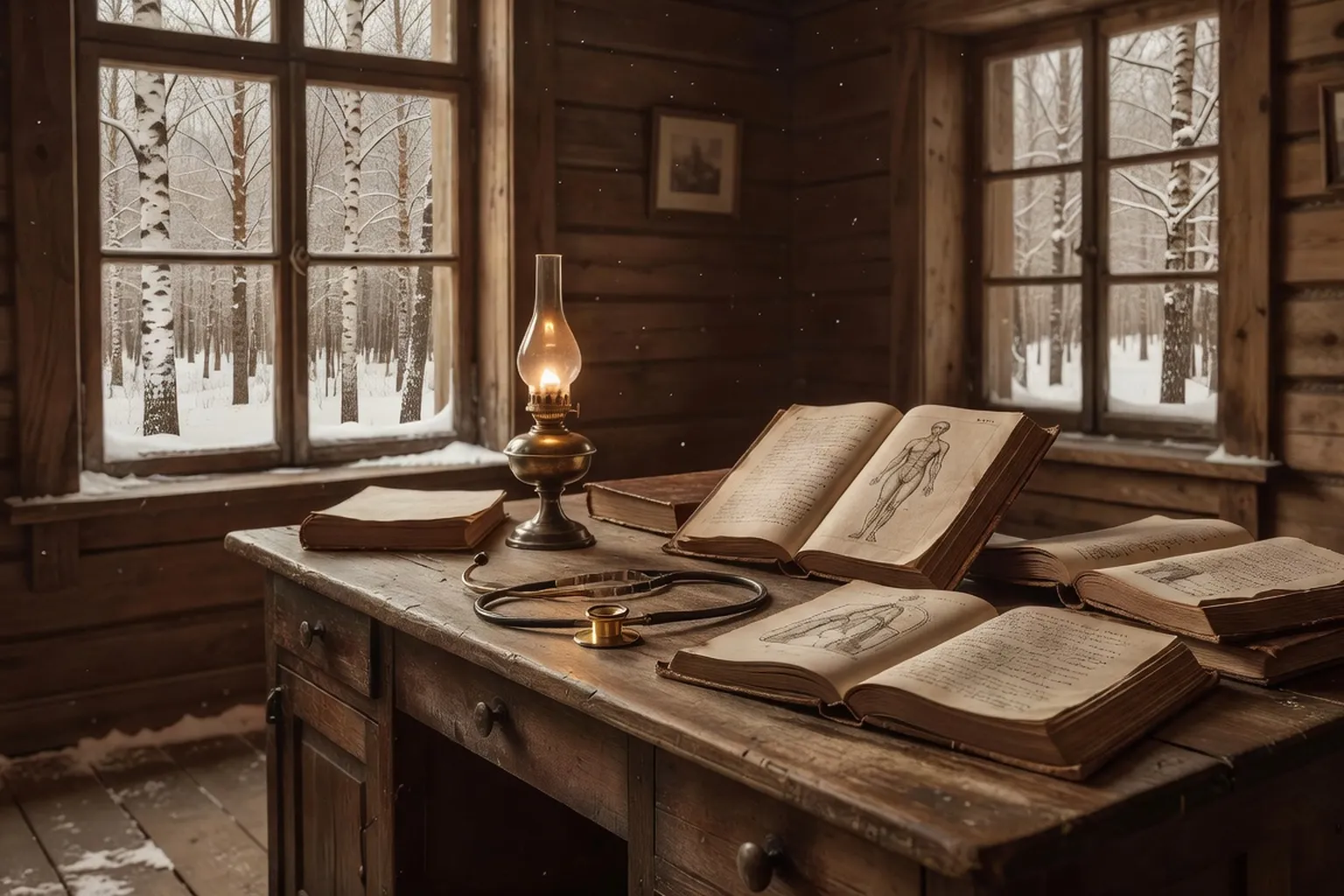 Maison de Tchekhov &agrave; M&eacute;likhovo, propri&eacute;t&eacute; o&ugrave; il v&eacute;cut de 1892 &agrave; 1899