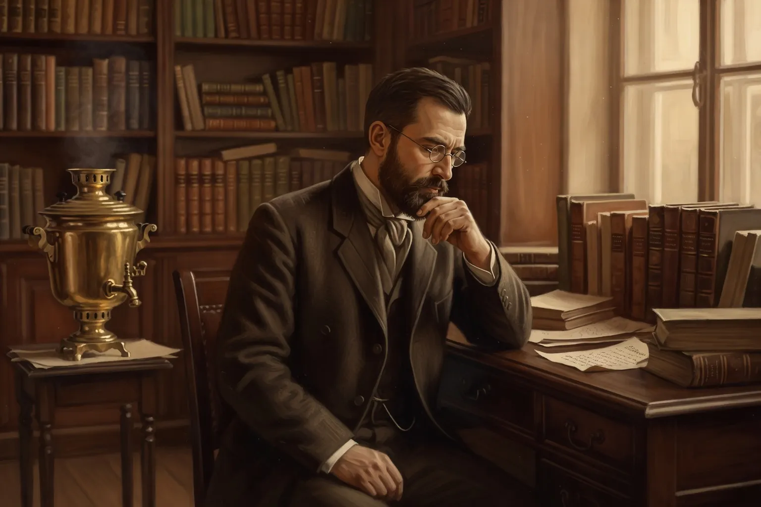 Anton Tchekhov, &eacute;crivain et dramaturge russe, ma&icirc;tre de la nouvelle moderne