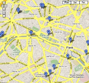 Plan de la pr&eacute;sence russe &agrave; Paris - &eacute;glises orthodoxes, cimeti&egrave;res, lieux historiques