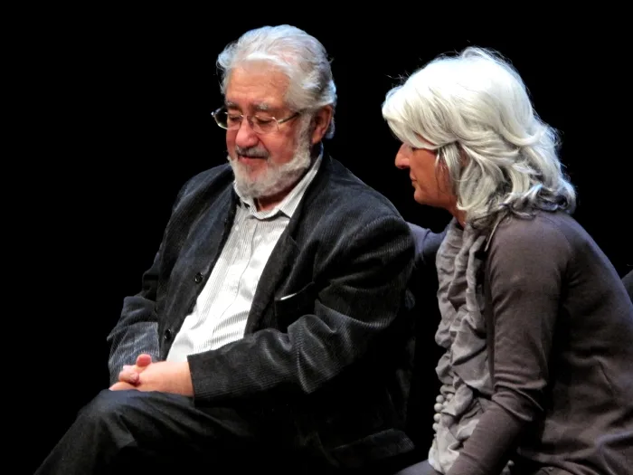 Lev Dodine, metteur en sc&egrave;ne du Maly Drama Theatr de Saint-P&eacute;tersbourg, lors de la rencontre au MC93