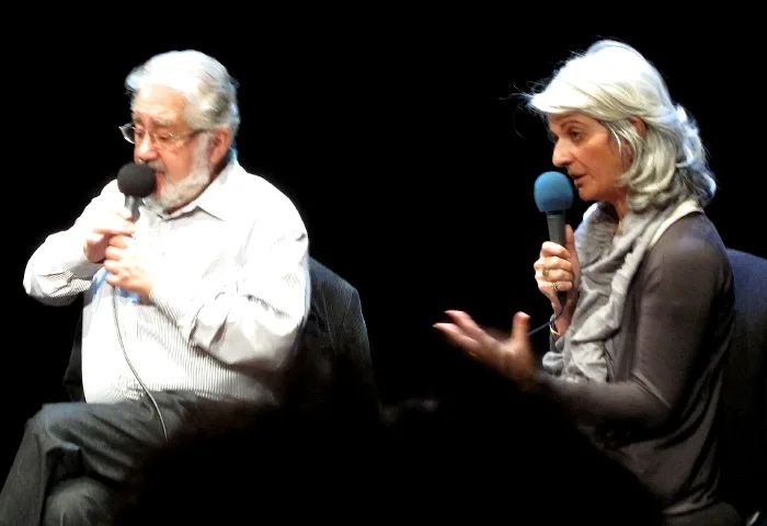 Sorour Kasma&iuml;, traductrice et sp&eacute;cialiste du th&eacute;&acirc;tre russe, lors de la soir&eacute;e Lev Dodine au MC93